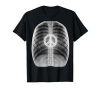 Symbole de Paix Squelette radiographique cœur âme Esprit fierté T-Shirt