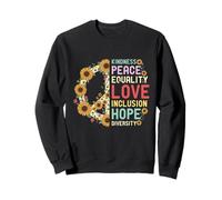 Symbole de Paix Tournesol gentillesse Amour égalité Justice Sociale Sweatshirt