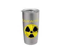 Symbole de retombées de rayonnement nu ire radioactif - Attention au danger Gobelet isotherme en acier inoxydable double paroi