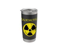 Symbole de retombées de rayonnement nu ire radioactif - Attention au danger Gobelet isotherme en acier inoxydable double paroi