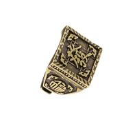 Symbole de richesse chinois anneaux en laiton bijoux vintage faits à la main pour hommes rétro événement porter des styles antiques uniques accessoire Vintage Brass Rings