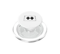Symbole de Ski rétro Double Diamant Noir PopSockets PopGrip pour MagSafe