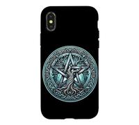 Symbole de sorcière Wicca Wiccan Païen Nouvel an Bienheureux Samhain Coque pour iPhone X/XS