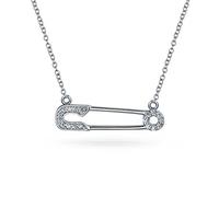 Symbole De Soutien Pour Les Personnes Déplacées Collier Avec Épingle Nourrice Pour Les Femmes Ados En Argent Sterling .925
