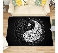 Symbole de Tai Chi Tapis 60x90 cm Style Chinois Moquette Antiderapant à Poils Courts Tapis 3D Lavable en Machine Convient aux EntréEs Couloirs et Portes d'Entrée b-2653