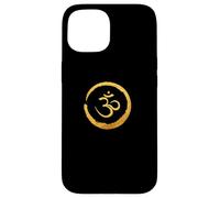 Symbole d'énergie du Bouddha Zen, méditation de Yoga doré, Harmonie Coque pour iPhone 15