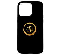 Symbole d'énergie du Bouddha Zen, méditation de Yoga doré, Harmonie Coque pour iPhone 15 Pro Max