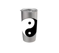 Symbole d'équilibre Yin Yang Feng Shui Zen Tai Chi Gobelet isotherme en acier inoxydable double paroi