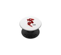Symbole Dragon/Calligraphie Mythique Chinoise Tai Chi PopSockets PopGrip Adhésif