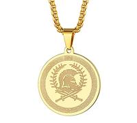 Symbole du dieu de la guerre grecque antique - Collier Ares pour homme et femme - Pendentif commémoratif de la guerre grecque - Chaîne d'amulette talisman
