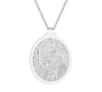 Symbole du dieu de la guerre grecque antique - Collier Ares pour homme et femme - Pendentif commémoratif de la guerre grecque - Chaîne d'amulette talisman - Bijoux cadeau, Acier inoxydable