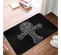 Symbole du Dieu Égyptien Ankh, Œil D'Horus Paillasson D'Entree Résister À La Saleté Tapis De Bain Facile À Nettoyer Paillasson De Bienvenue pour Bain Terrasse Salon 40X60 Cm