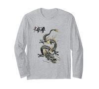Symbole du Dragon/Calligraphie Mythique Chinoise Tai Chi Dragon Manche Longue