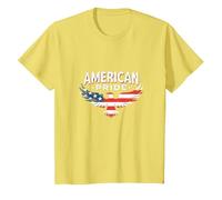 Symbole du Drapeau de l'aigle Patriotique American Pride T-Shirt, Enfant, Citron, 3 Ans