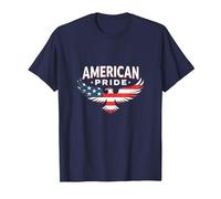 Symbole du Drapeau de l'aigle Patriotique American Pride T-Shirt, Homme, Bleu Marine, 5XL