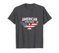 Symbole du Drapeau de l'aigle Patriotique American Pride T-Shirt, Homme, Chiné Foncé, M