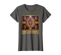 Symbole du Drapeau de l'empire Byzantin de Constantinople T-Shirt, Femme, Asphalte, XXL