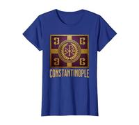 Symbole du Drapeau de l'empire Byzantin de Constantinople T-Shirt, Femme, Bleu Royal, XS