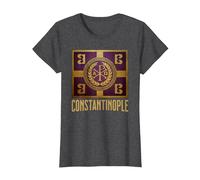 Symbole du Drapeau de l'empire Byzantin de Constantinople T-Shirt, Femme, Chiné Foncé, S