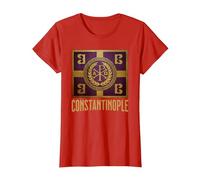 Symbole du Drapeau de l'empire Byzantin de Constantinople T-Shirt, Femme, Rouge, L