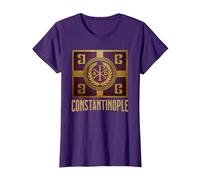 Symbole du Drapeau de l'empire Byzantin de Constantinople T-Shirt, Femme, Violet, XS