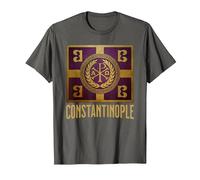 Symbole du Drapeau de l'empire Byzantin de Constantinople T-Shirt, Homme, Asphalte, S