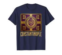 Symbole du Drapeau de l'empire Byzantin de Constantinople T-Shirt, Homme, Bleu Marine, 5XL