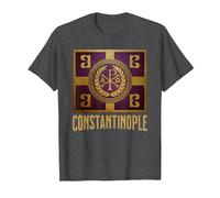 Symbole du Drapeau de l'empire Byzantin de Constantinople T-Shirt, Homme, Chiné Foncé, XXL