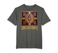 Symbole du Drapeau de l'empire Byzantin de Constantinople T-Shirt, Homme Grandes Tailles, Asphalte, 6X Tall