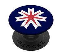 Symbole du Drapeau Japonais de la préfecture de Hokkaido PopSockets PopGrip Adhésif