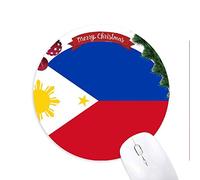 symbole du drapeau national asie pays marque philippines profil tapis de souris en caoutchouc de sapin de noël