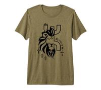 Symbole du Lion berbère Amazighen - Bijoux Kabyle T-Shirt Haut de Gamme