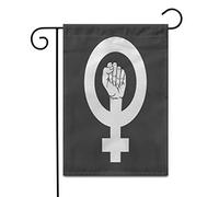 Symbole Du Mouvement Féministe : Une Femme, La Main, Le Poing Levé Bannière Double Face Drapeaux Décoratif Garden Flag Pour Pelouse Maison Balcon 30X45Cm