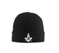 Symbole du Sanctuaire Maçonnique Femme Homme Bonnets Hiver Doux Bonnet De Trawler Souple Skull Cap pour Jogging Course À Pied Randonnée