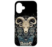 Symbole du Signe Astrologique du Zodiaque Bélier du 21 Mars au 19 Avril Coque pour iPhone 16