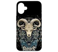 Symbole du Signe Astrologique du Zodiaque Bélier du 21 Mars au 19 Avril Coque pour iPhone 16 Plus