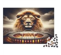 Symbole du Stade Lion 1000 Pièce Carton Robuste Puzzle De Bricolage pour Enfants Débutants Décompression Jeu Décoration Murale Le 52x38cm/1000pcs