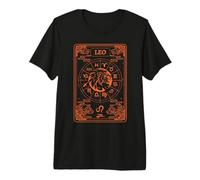 Symbole du Zodiaque Lion Horoscope Astrologique Lion Tarot T-Shirt Haut de Gamme