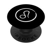 Symbole du Zodiaque Lion Minimal Grunge Astrologie Horoscope Lion PopSockets PopGrip Adhésif