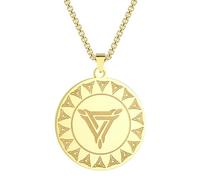 Symbole en acier inoxydable Viking pendentif collier triangle symbole hip hop punk bijoux