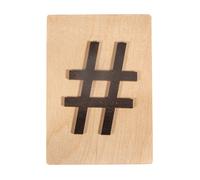 Symbole En Bois #, Fsc Mixed Credit, Noir, 10,5x14,8cm