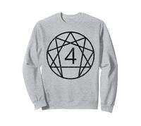 Symbole ennéagramme personnalité type 4 quatre-indicateurs Sweatshirt