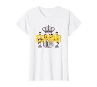 Symbole Espagnol Drapeau Espagnol comté fierté rétro Graphique T-Shirt Graphique avec Valeur, Femme, Blanc, M