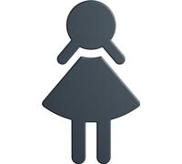 Symbole femme 801.91B020 PA Couleur no.92 L.87mm H.150mm P.3mm HEWI