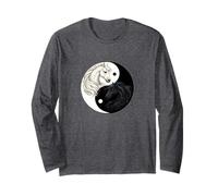 Symbole Feng Shui Yin Yang Chevaux Blanc Noir Taiji Manche Longue