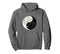 Symbole Feng Shui Yin Yang Chevaux Blanc Noir Taiji Sweat à Capuche