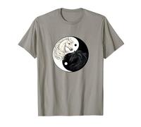 Symbole Feng Shui Yin Yang Chevaux Blanc Noir Taiji T-Shirt