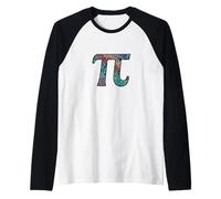 Symbole Floral Pi coloré Art mathématique Manche Raglan