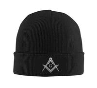 Symbole Franc-Maçon Équerre Compas G Maçonnique Unisex Watch Cap Respirant Bonnets Hiver Coupe-Vent Bonnet De Pêcheur pour Cyclisme Le Quotidien Casque Moto