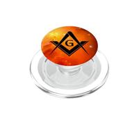 Symbole Franc-Maçon Grand Architecte G Boussole Carrée PopSockets PopGrip pour MagSafe